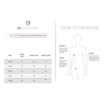 Hy Equestrian Ladies Roka Show Shirt - White/Black Crystal alternative