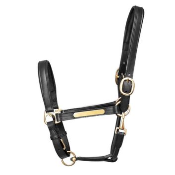 Hy Equestrian Leather Head Collar - Black alternative