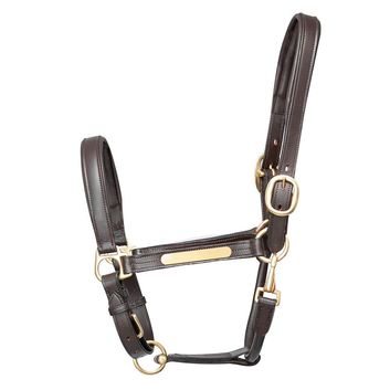 Hy Equestrian Leather Head Collar - Brown