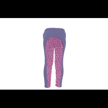 Hy Equestrian Love Hearts Children's Jodhpurs - Insignia/Deep Pink Hearts alternative