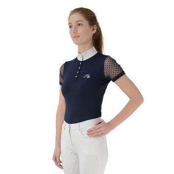 Hy Equestrian Lydia Lace Show Shirt - White