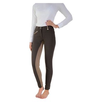Hy Equestrian Manby Ladies Jodhpurs - Brown/Light Brown