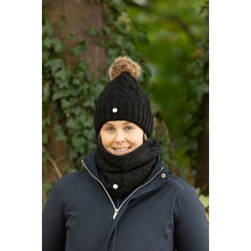 Hy Equestrian Melrose Cable Knit Snood - Black alternative