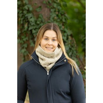 Hy Equestrian Meribel Cable Knit Snood - Oatmeal