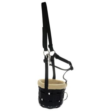 Hy Equestrian Muzzle with Fleece - Black