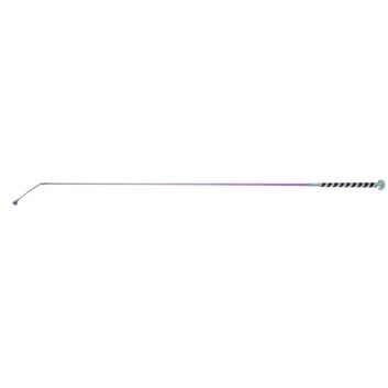 Hy Equestrian Pirouette Schooling Whip - Silver Glitter/Burgundy