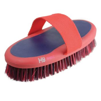 Hy Equestrian Pro Groom Sponge Brush - Red/Navy