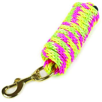 Hy Equestrian Pro Lead Rope - Hot Yellow/Hot Pink/Lime Green