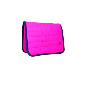 Hy Equestrian Reversible Comfort Pad - Raspberry/Navy Trim