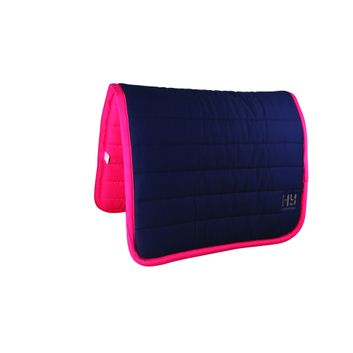 Hy Equestrian Reversible Two Colour Saddle Pad - Navy/Pink