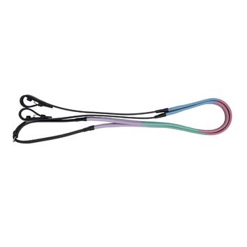 Hy Equestrian Rubber Covered Training Reins - Lilac/Ice Mint/Baby Pink/Baby Blue alternative