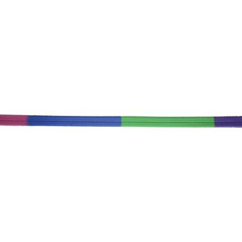 Hy Equestrian Rubber Covered Training Reins - Purple/Green/Blue/Fuchsia