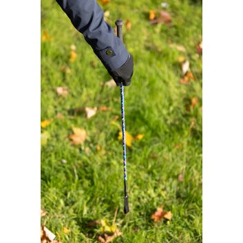 Hy Equestrian Silver Riding Whip - Royal Blue alternative