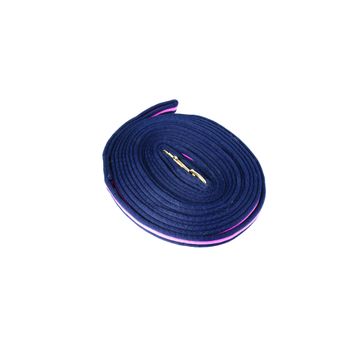 Hy Equestrian Soft Webbing Lunge Rein - Navy/Pink alternative