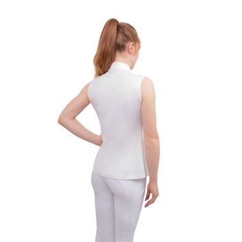 Hy Equestrian Sophia Sleeveless Show Shirt - White Pearl alternative