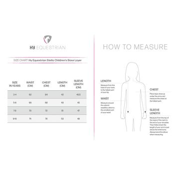 Hy Equestrian Stella Children's Base Layer - Navy/Yellow alternative