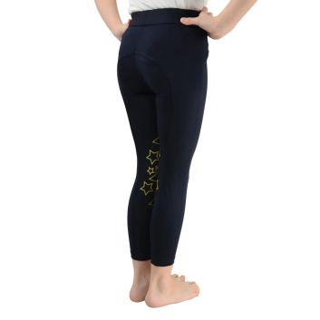 Hy Equestrian Stella Children's Riding Tights - Navy/Yellow alternative