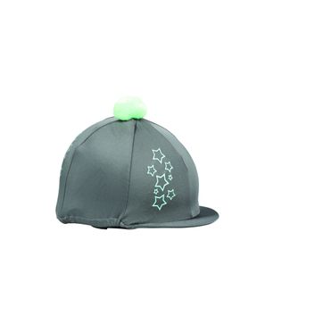 Hy Equestrian Stella Hat Cover - Charcoal/Mint