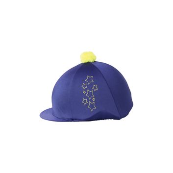 Hy Equestrian Stella Hat Cover - Navy/Yellow