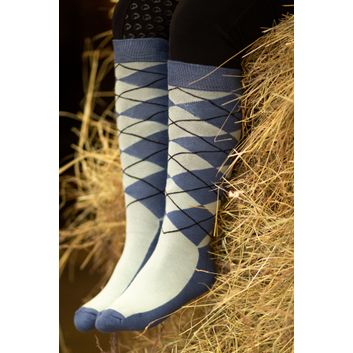 Hy Equestrian Synergy Argyle Socks (Pack of 3) - Riviera/Grape alternative