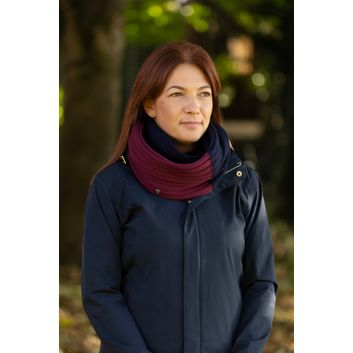 Hy Equestrian Synergy Luxury Snood - Navy/Fig