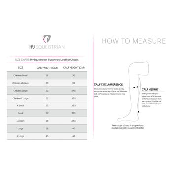 Hy Equestrian Synthetic Combi Leather Chaps - Brown alternative