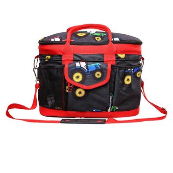 Hy Equestrian Tractor Collection Grooming Bag - Grey/Red