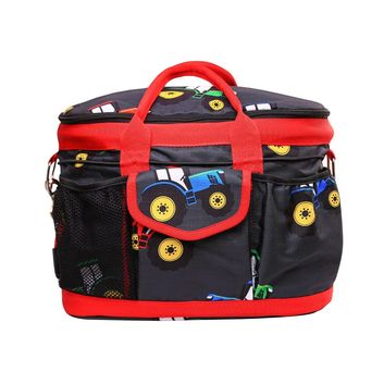 Hy Equestrian Tractor Collection Grooming Bag - Grey/Red alternative