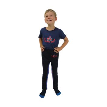 Hy Equestrian Tractors Rock Tots Jodhpurs - Navy/Royal Blue/Red