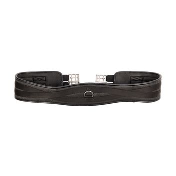 Hy Equestrian Waffle Girth - Black - elasticated both ends