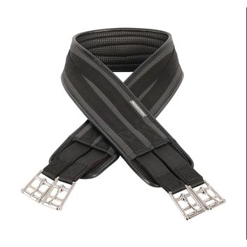 Hy Equestrian Waffle Girth - Black - elasticated one end alternative