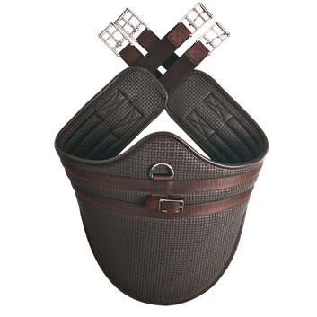 Hy Equestrian Waffle Stud Girth - Long - Brown