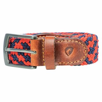 Hy Equestrian Woven Elastic Belt - Navy/Burgundy alternative