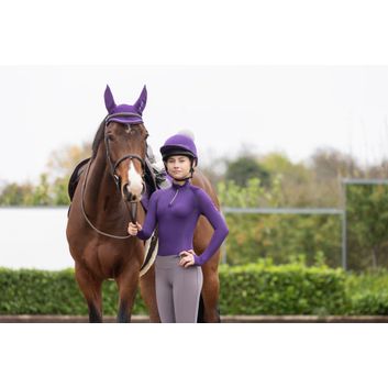 Hy Sport Active Hat Silk with Interchangeable Pom Pom - Royal Violet alternative