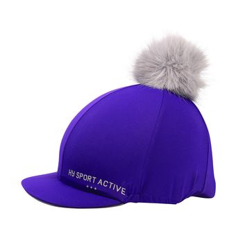 Hy Sport Active Hat Silk with Interchangeable Pom Pom - Royal Violet