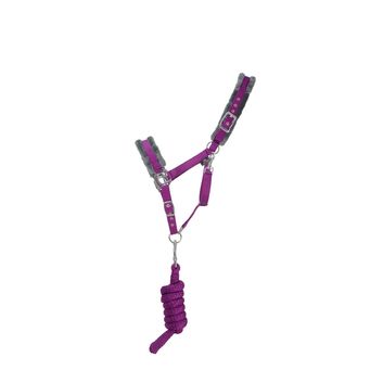 Hy Sport Active Head Collar &amp; Lead Rope - Amethyst Purple