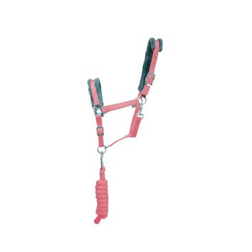 Hy Sport Active Head Collar &amp; Lead Rope - Coral Rose