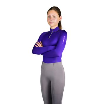 Hy Sport Active Young Rider Base Layer - Royal Violet