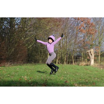 Hy Sport Active Young Rider Riding Gloves - Black/Pencil Point Grey