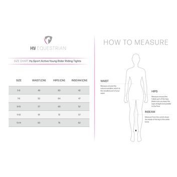 Hy Sport Active Young Rider Riding Tights - Midnight Navy/Pencil Point Grey alternative