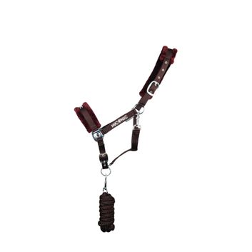 HyCONIC Faux Fur Head Collar &amp; Lead Rope - Brown