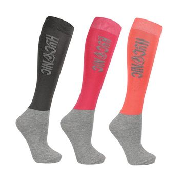 HyCONIC Socks by Hy Equestrian (Pack of 3) - Pink