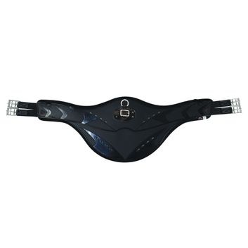 ProReaction Contoured TPU Vented Long Stud Girth by Hy Equestrian - Black alternative