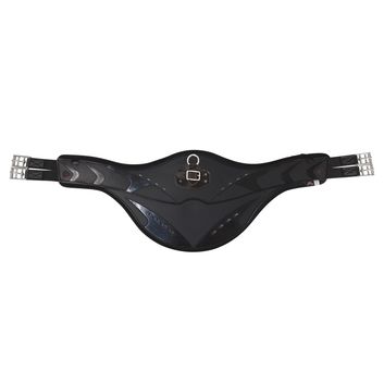 ProReaction Contoured TPU Vented Long Stud Girth by Hy Equestrian - Black