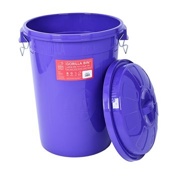 Red Gorilla Bin With Clip Lid - Purple alternative