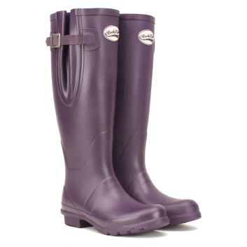 Rockfish Women's Neoprene Lined Tall Adjustable Matt Wellington - Purple Grape