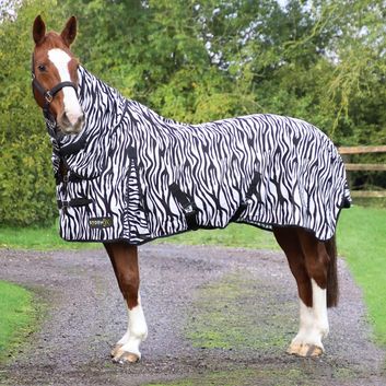StormX Original Zebra Print Fly Rug - Black/White alternative