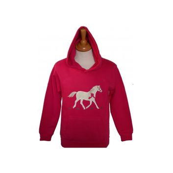 British Country Collection Champion Pony Childrens Hoodie - Fuchsia