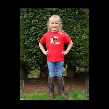 British Country Collection LIMITED EDITION Offroader &amp; Dogs Childrens T-Shirt - Red