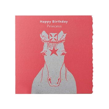 Deckled Edge Colour Block Pony Card alternative